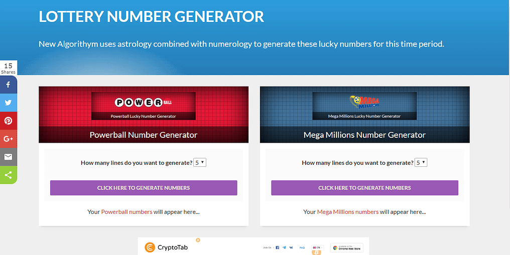 Lottery Number Generator